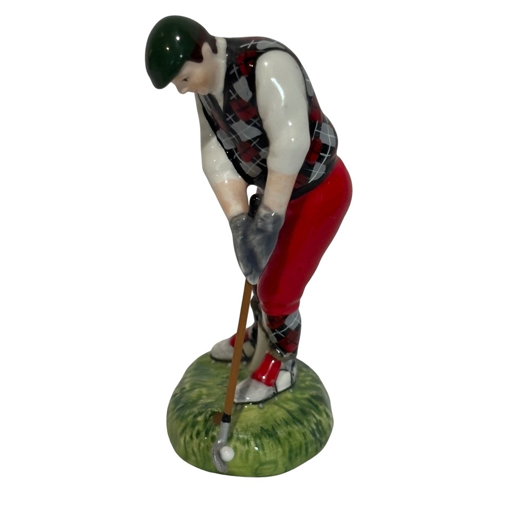 Department 56 First round of the year Golfer Figurine Argyle Vest Knickers 3"